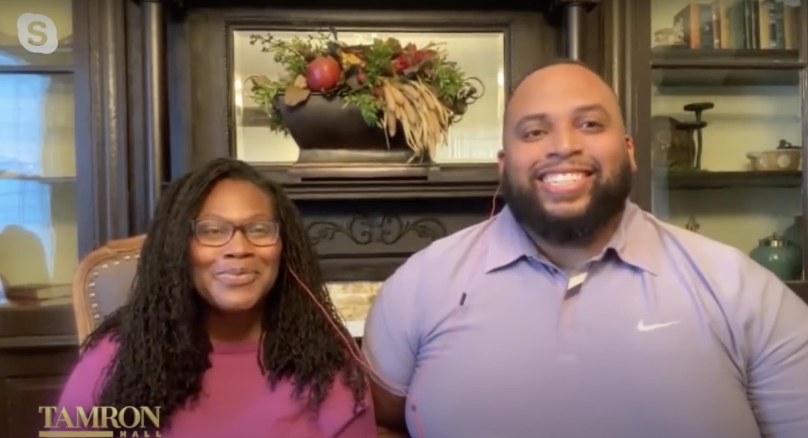 Tay and her husband during an interview on "The Tamron Hall Show" on February 11, 2021 | Source: YouTube/TamronHallShow