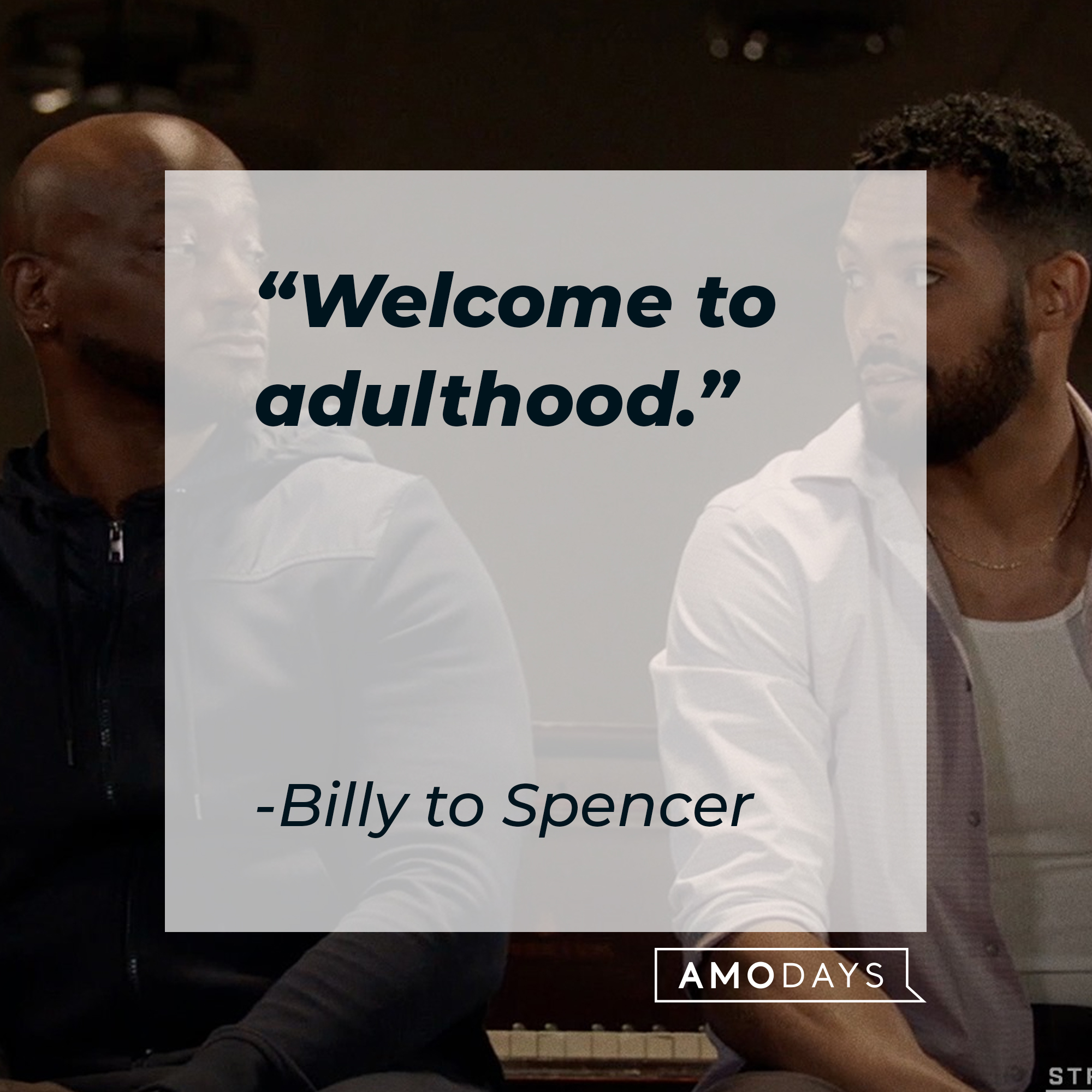 A quote from Billy to Spencer: "Welcome to adulthood." | Source: facebook.com/CWAllAmerican