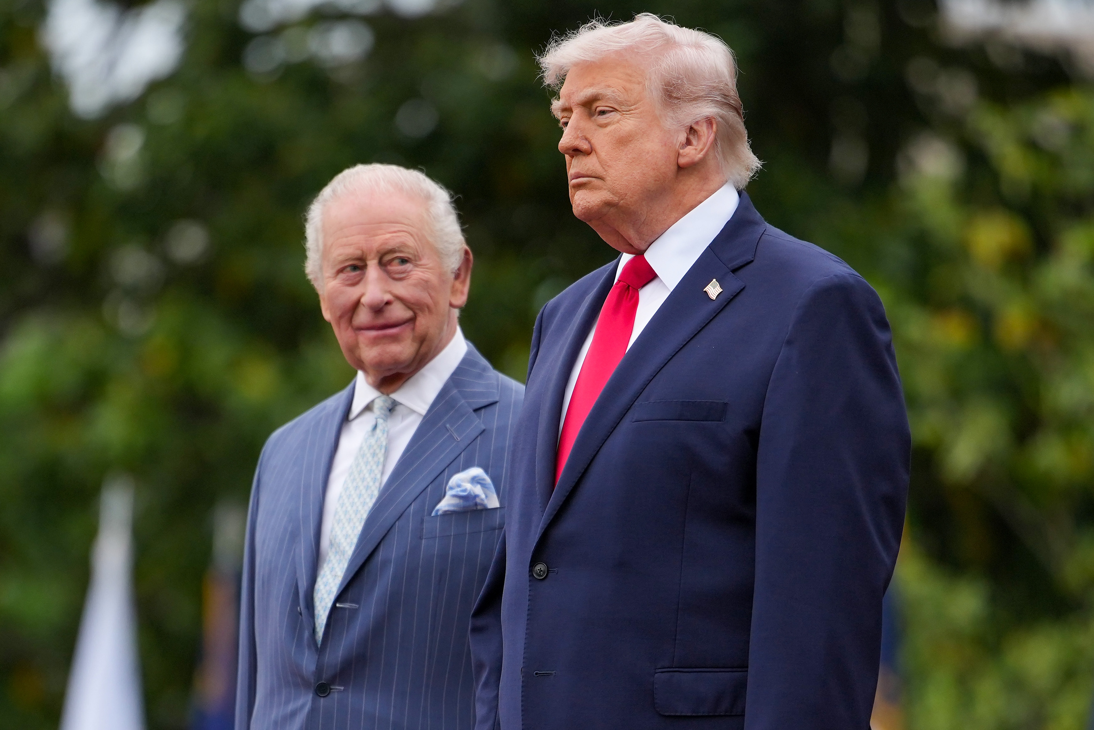 King Charles III and Donald Trump attend a state arrival ceremony on the South Lawn of the White House on April 28, 2026 | Source: Getty Images