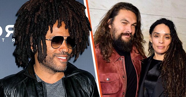 A portrait of Lenny Kravitz at an event [left], Jason Momoa and Lisa Bonet at an event [right] | Photo: Getty Images