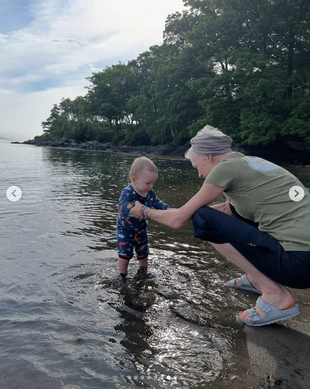 Cecile Richards, along with her grandson, Teddy Gayle Adams, shared a post on December 25, 2024. | Source: Instagram.com/cecilerichards