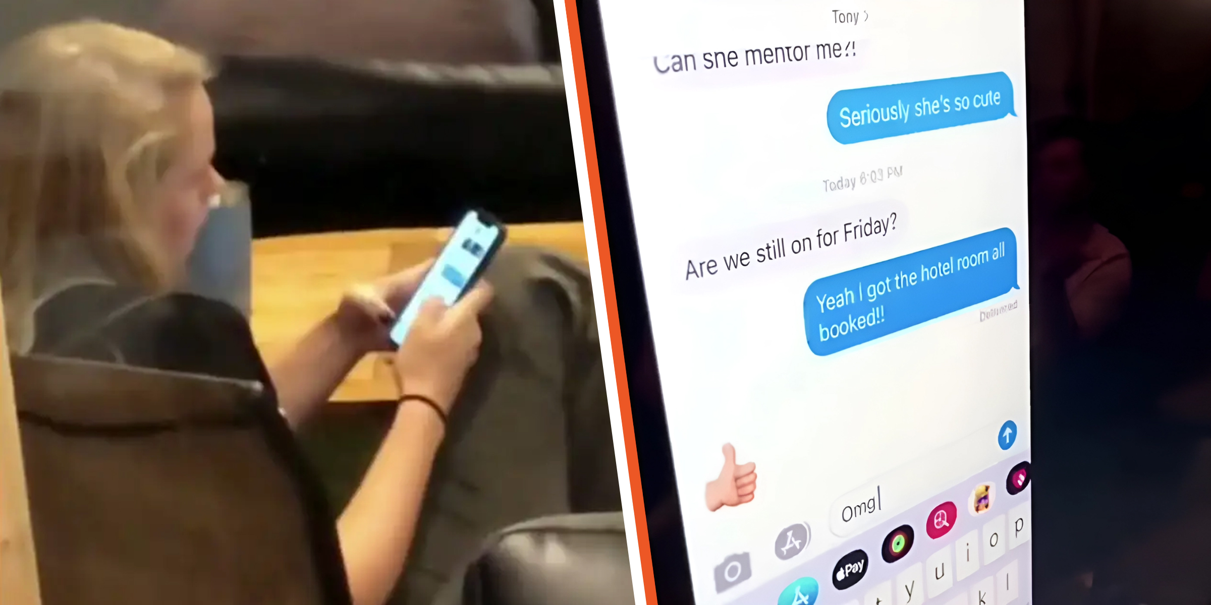 Tempers flair as a woman finds out her friend is texting her boyfriend | Source: TikTok/loviewa