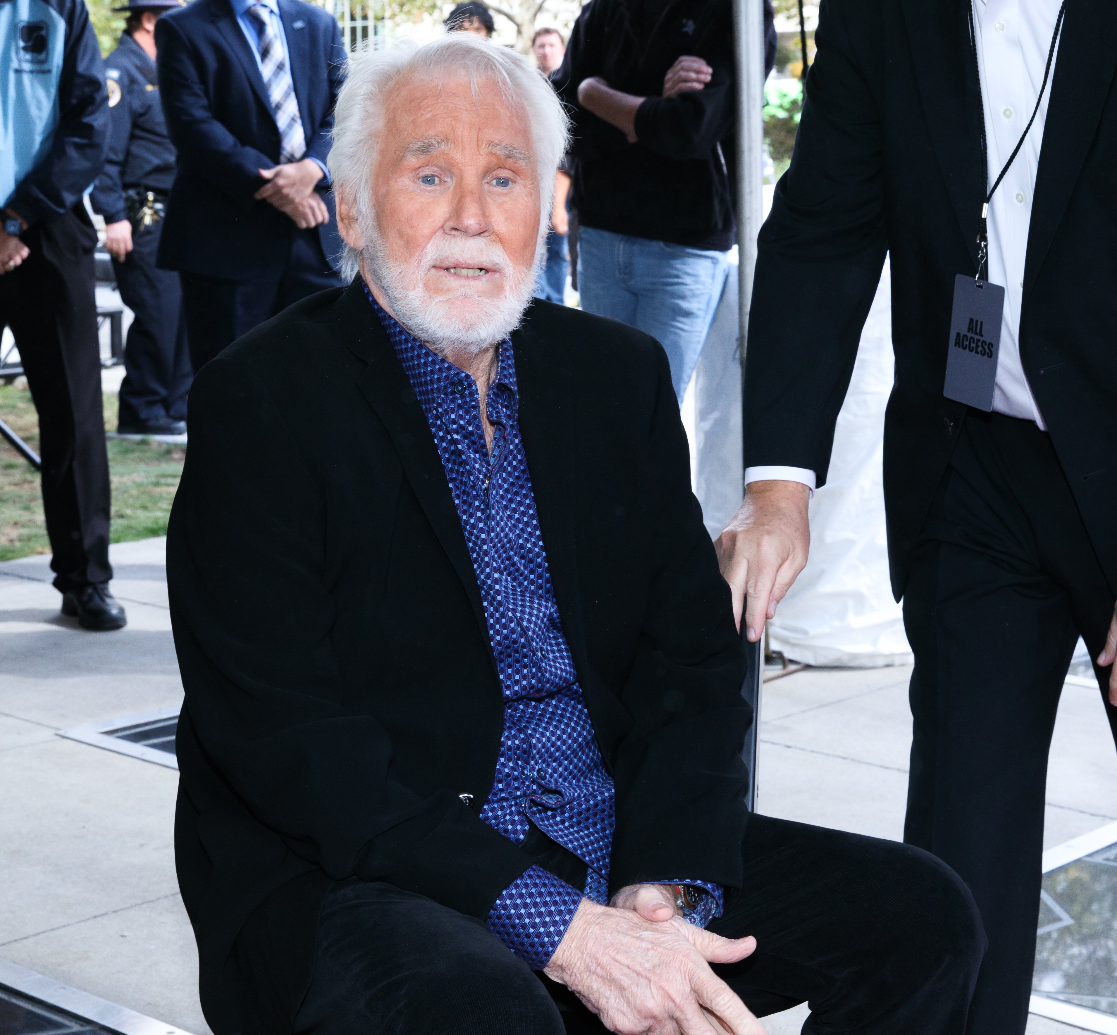 Kenny Rogers is inducted into the Nashville Music City Walk of Fame on October 24, 2017, in Nashville, Tennessee. | Source: Getty Images.