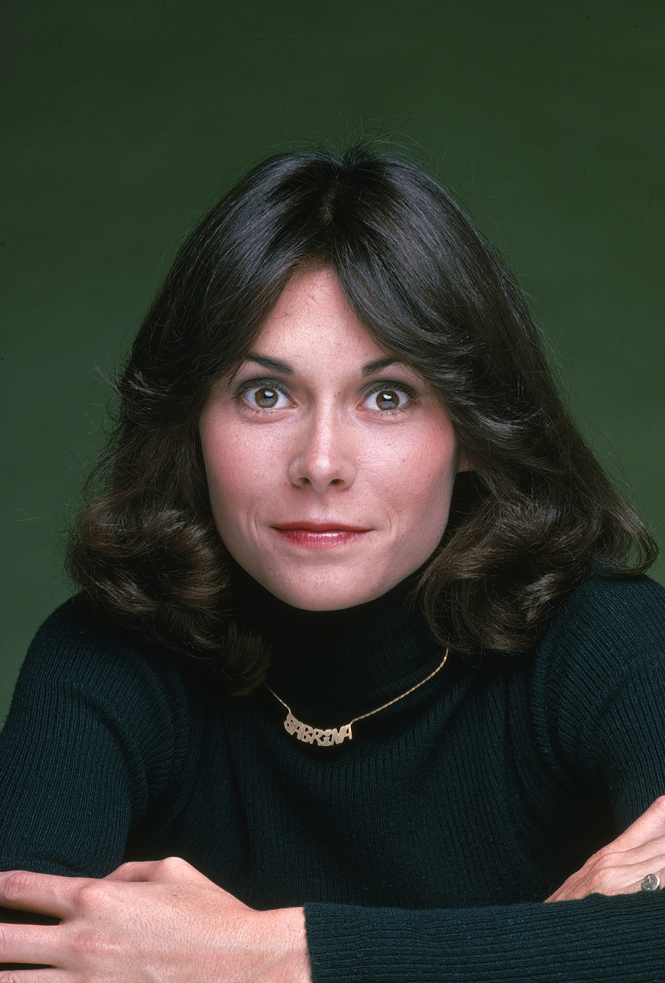 Kate Jackson poses for a June 15, 1976 "Charlie's Angels" promotional shoot, her intense gaze and classic styling capturing the early allure that helped make the series a hit.
