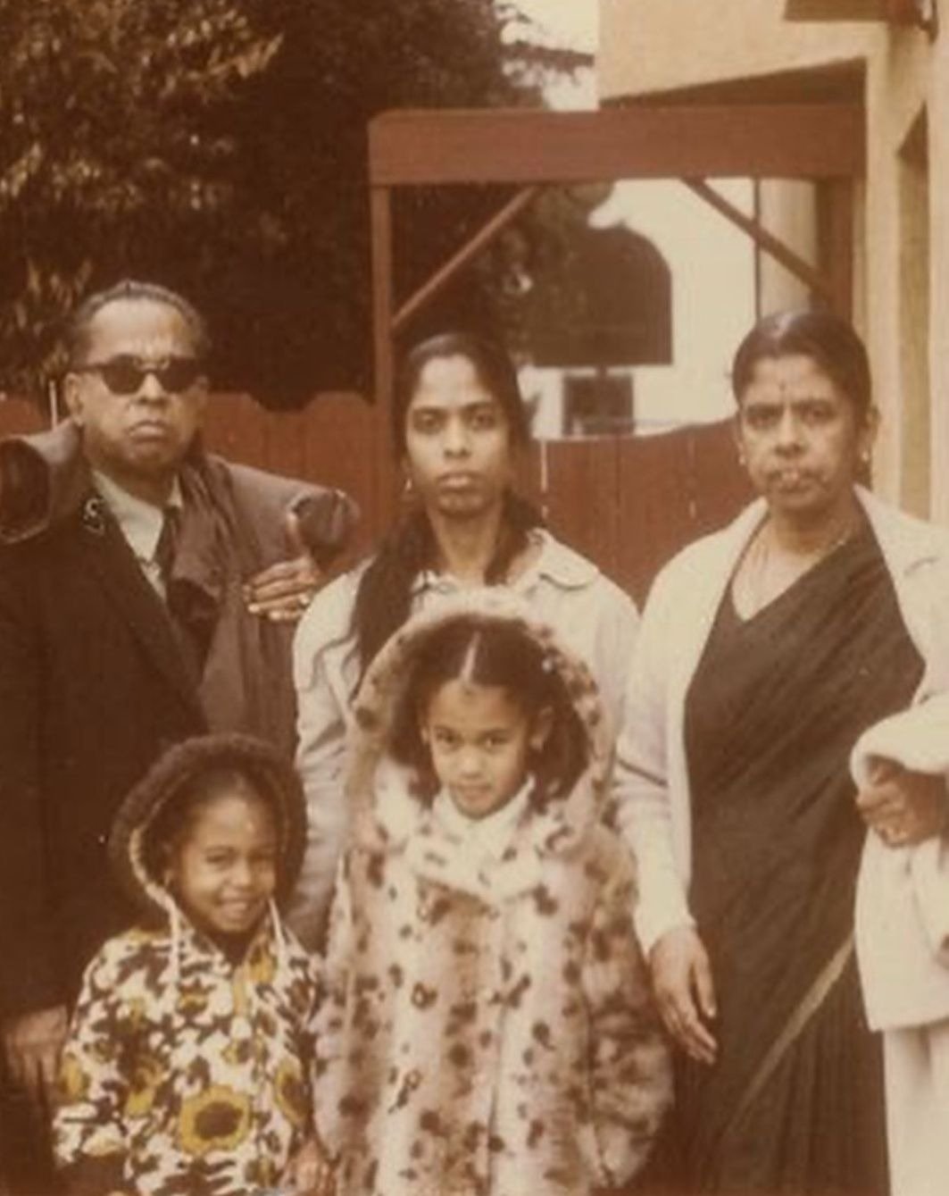 A younger Kamala Harris (Right) and her sister Maya (Left) wearing the coats that inspired her great niece's coats. | Photo: Instagram/meenaharris.