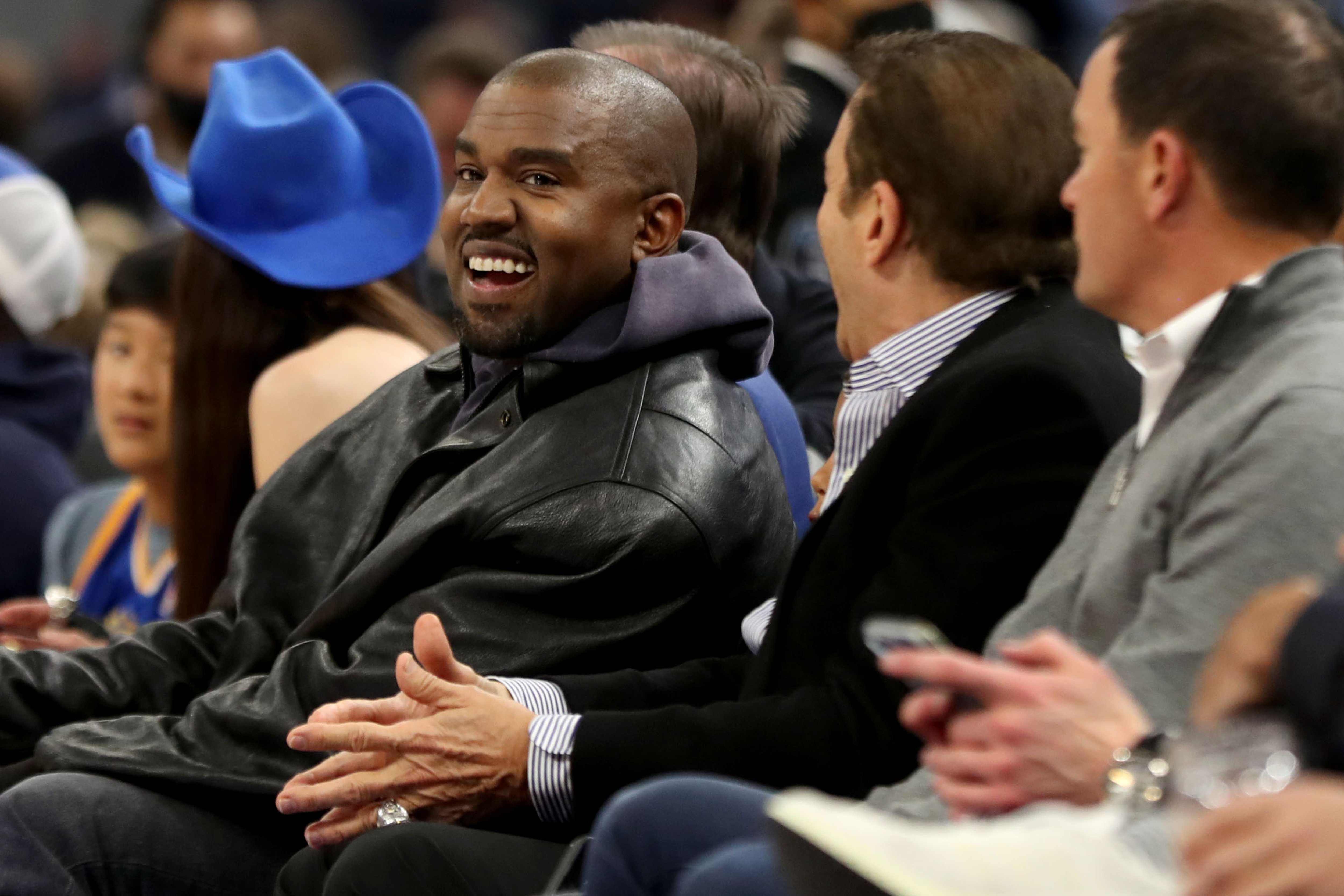 Kanye West at the Golden State Warriors vs. Boston Celtics game March 16, 2022 | Source: Getty Images