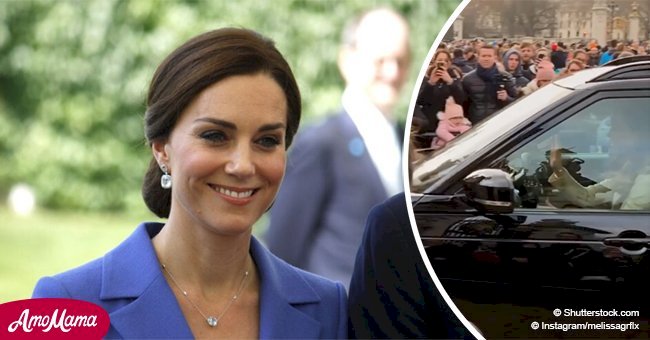 Kate Middleton totally surprises tourists by driving to the Queen's house herself