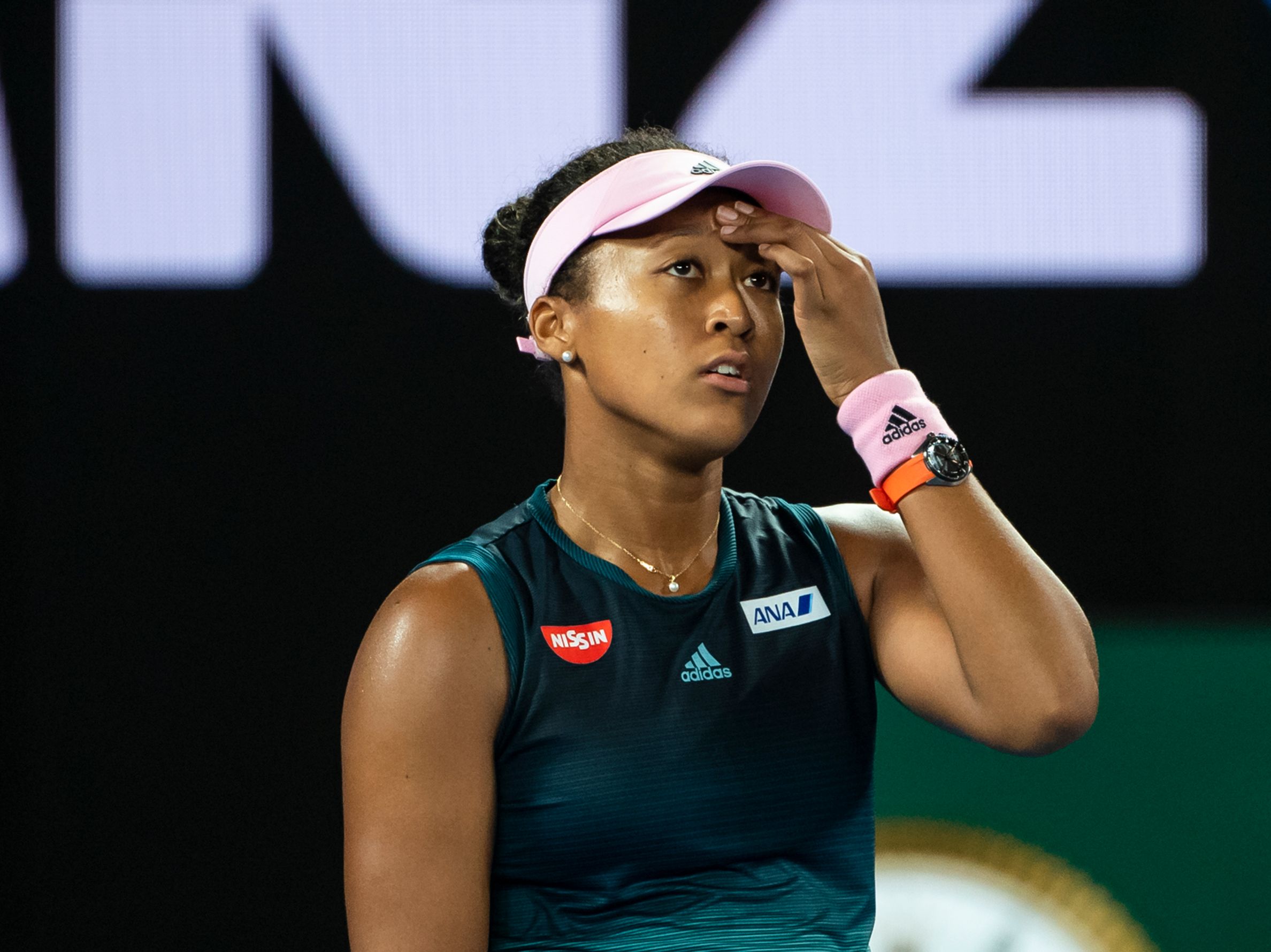 Naomi Osaka of Japan looks frustrated against Petra Kvitova of the Czech Republic at day 13 of the 2019 Australian Open at Melbourne Park on January 26, 2019 | Photo: Getty Images
