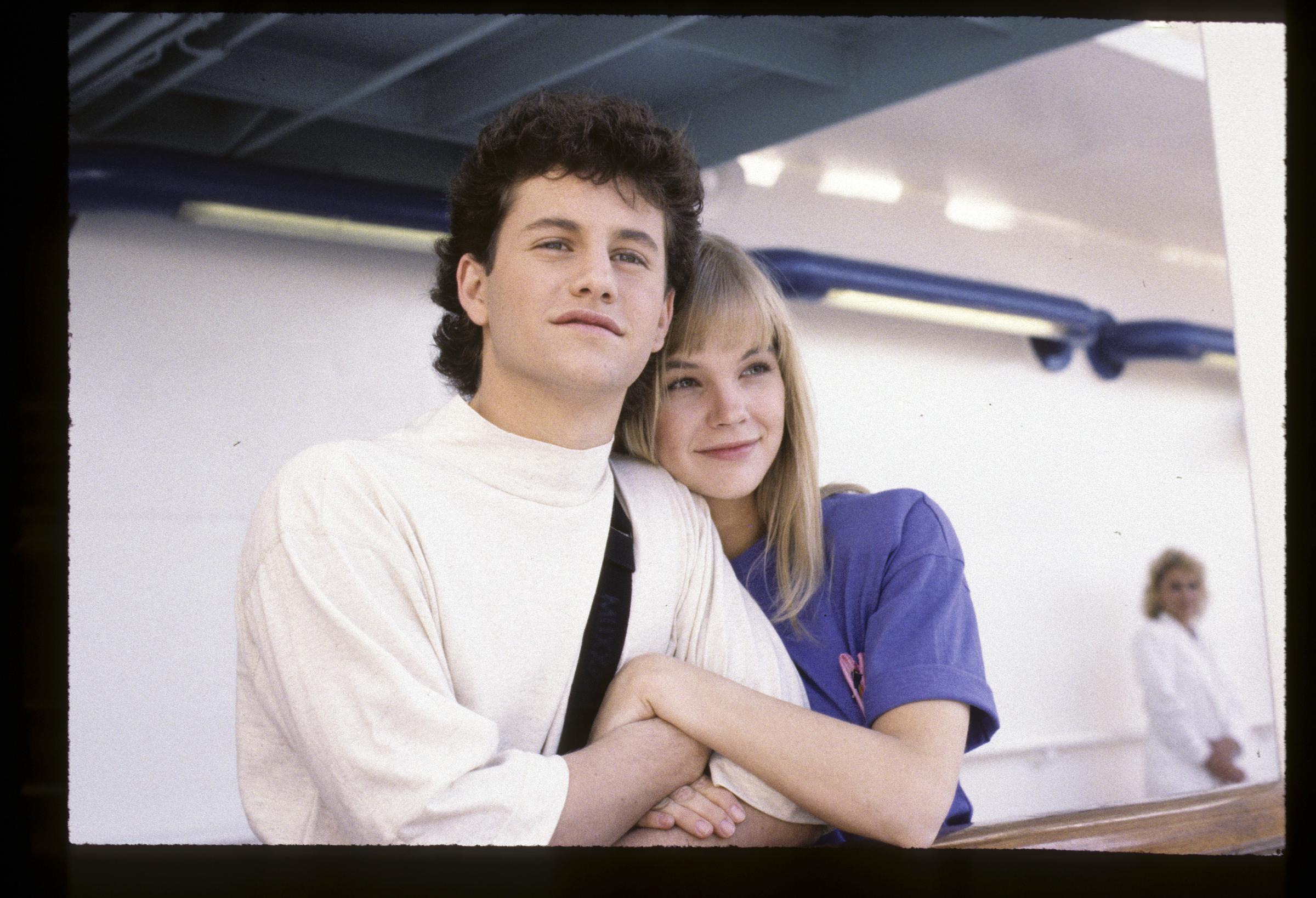 Julie McCullough and Kirk Cameron for "Growing Pains" in 1989 | Source: Getty Images