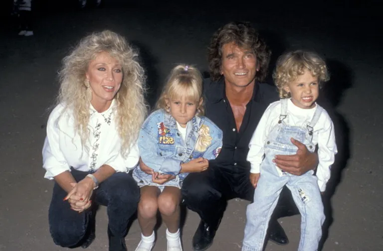 Michael Landon, wife Cindy Landon, daughter Jennifer Landon and son Sean Landon attend the Third Annual Moonlight Roundup Extravaganza to Benefit Free Arts for Abused Children on July 29, 1989 | Source: Getty Images