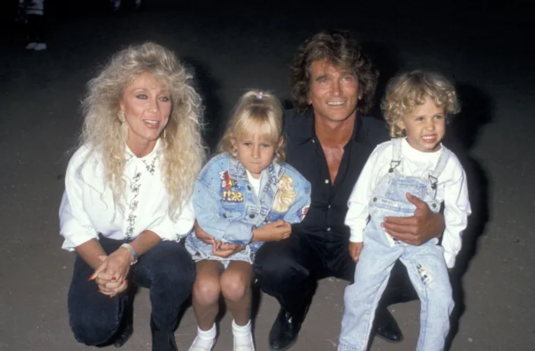 Michael Landon, Cindy Landon, daughter Jennifer Landon and son Sean Landon at the Third Annual Moonlight Roundup Extravaganza on July 29, 1989 | Source: Getty Images