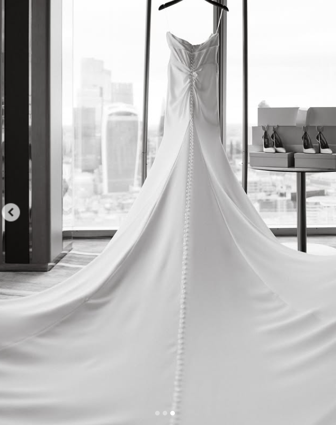 Melanie Brown's wedding dress designed by British designer, Josephine Scott, from a post dated July 21, 2025 | Source: Instagram/officialmelb