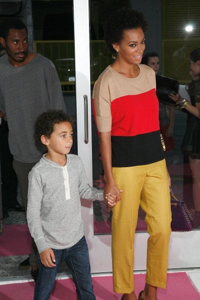 Solange Knowles and her son Daniel Julez Smith, Jr. attend the INC International Concepts annoucement at Open House Gallery | Photo: Getty Images