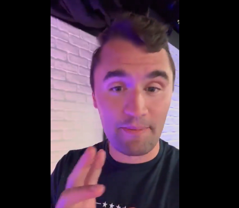 A screenshot of Charlie Kirk from a video he shared on May 8, 2025. | Source: x/charliekirk11