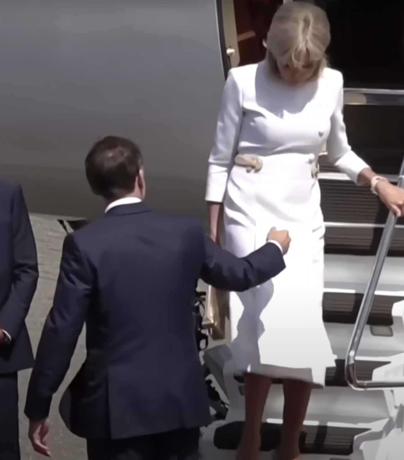 President Emmanuel and Brigitte Macron from a video dated July 9, 2025. | Source: YouTube/Sky News Australia