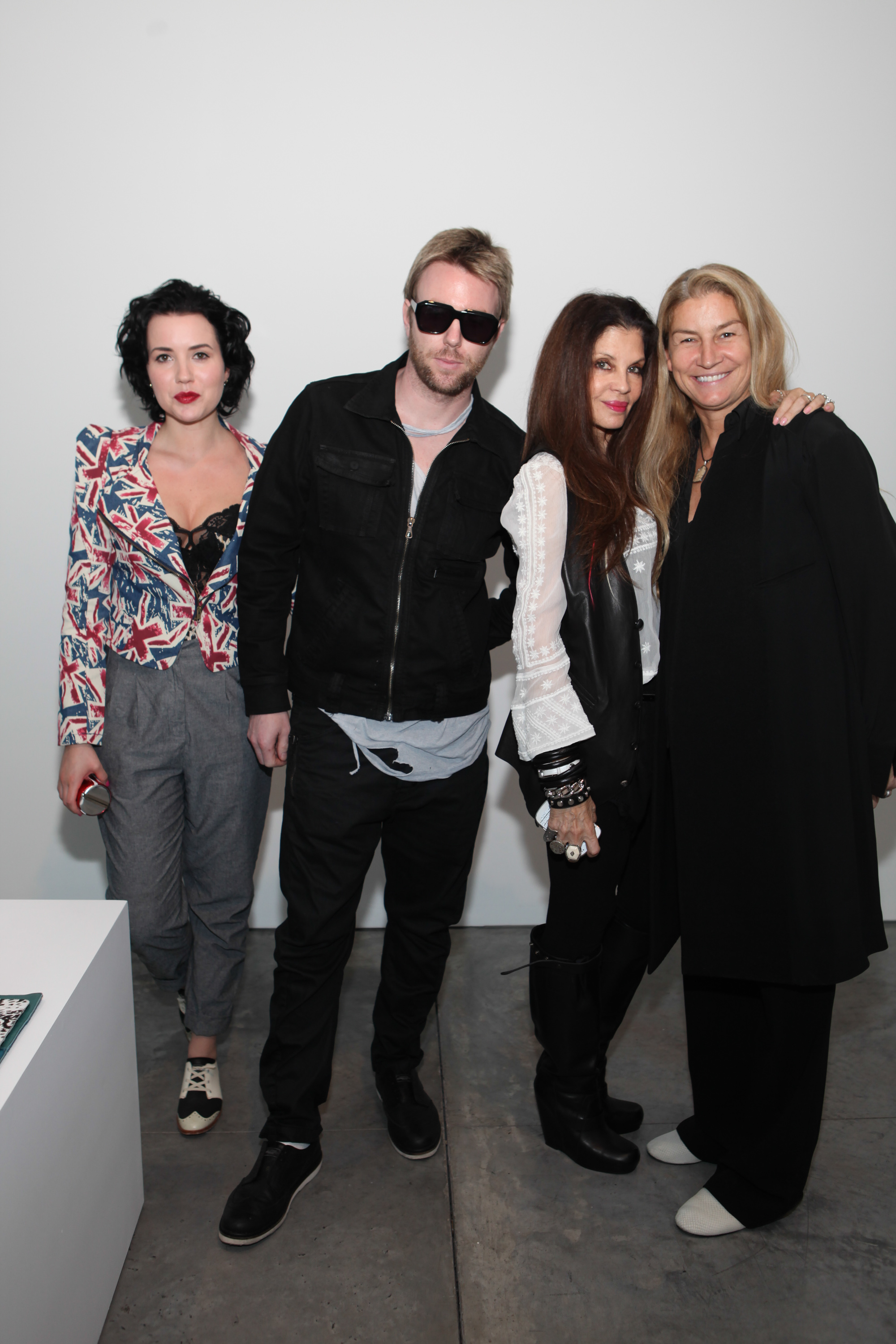 Angie King, Elijah Blue Allman, Loree Rodkin, and Monicka Hamssenteele at the Newbark presentation during Mercedes-Benz Fashion Week Spring in NYC on September 10, 2013 | Source: Getty Images