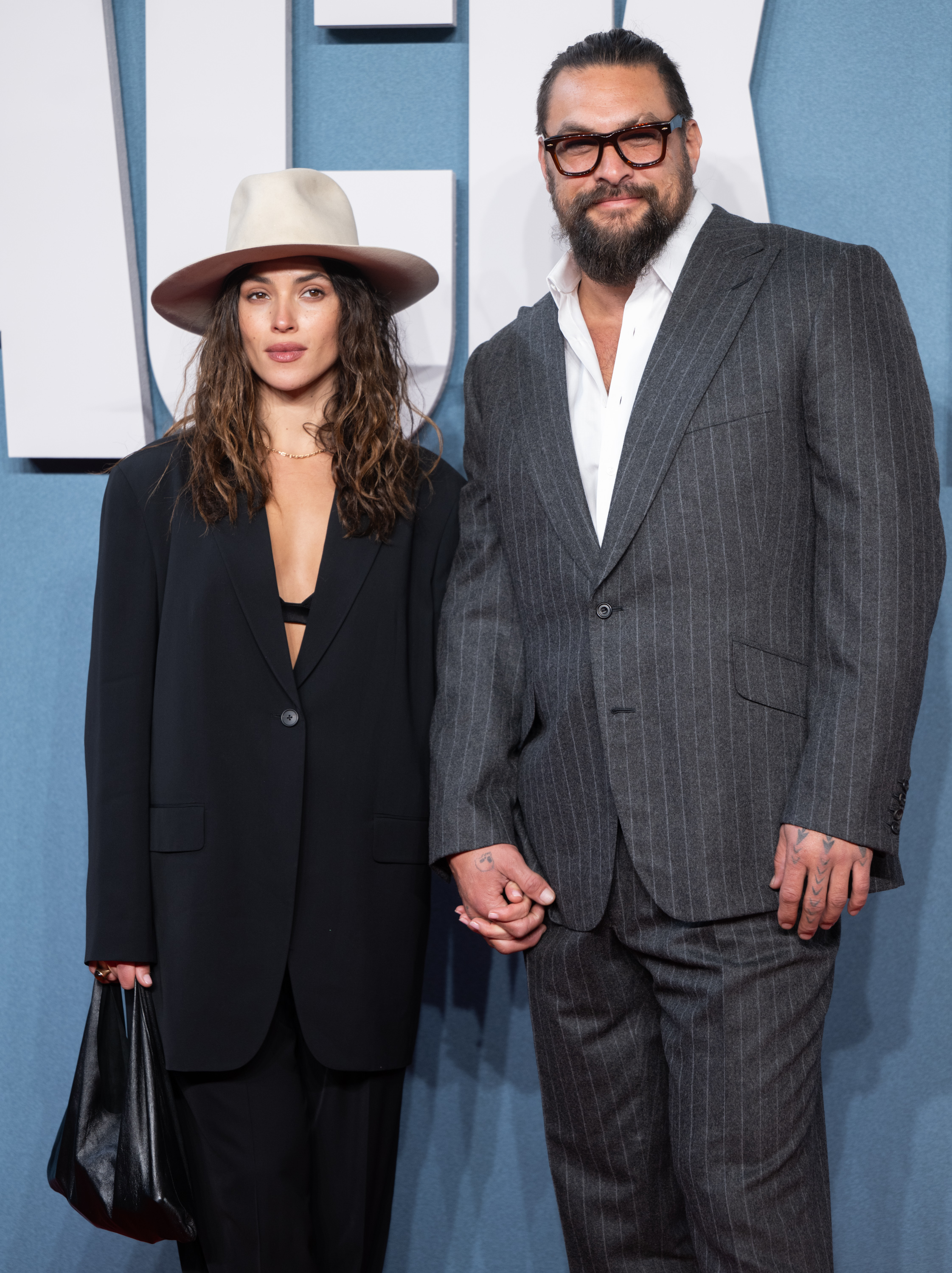 Adria Arjona and Jason Momoa at the UK Special Screening of "Black Bag" in London, England on March 11, 2025. | Source: Getty Images