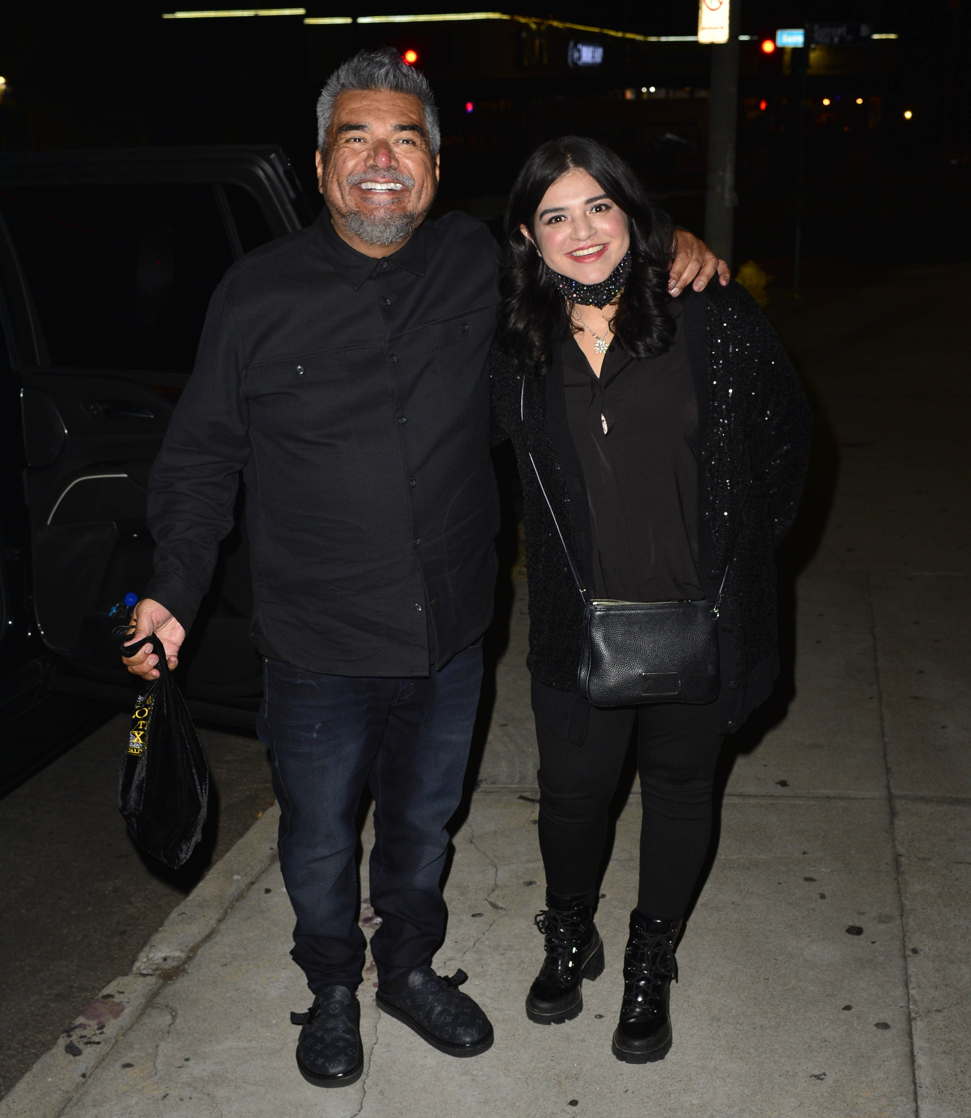 George and Mayan Lopez spotted on December 21, 2021, in Los Angeles, California. | Source: Getty Images