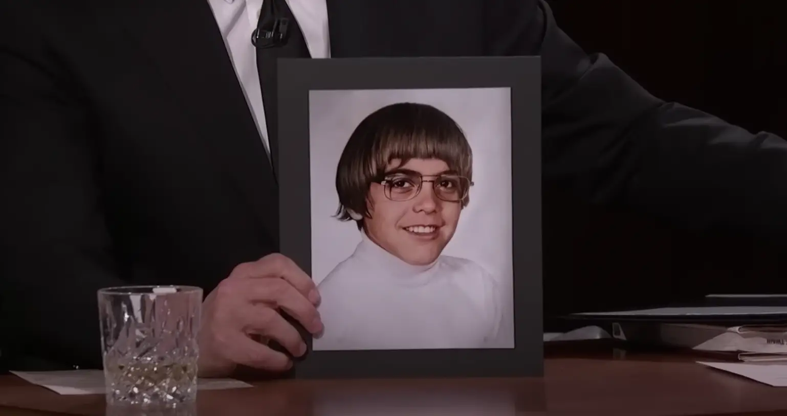 George Clooney as a young boy | Source: Youtube.com/Jimmy Kimmel Live