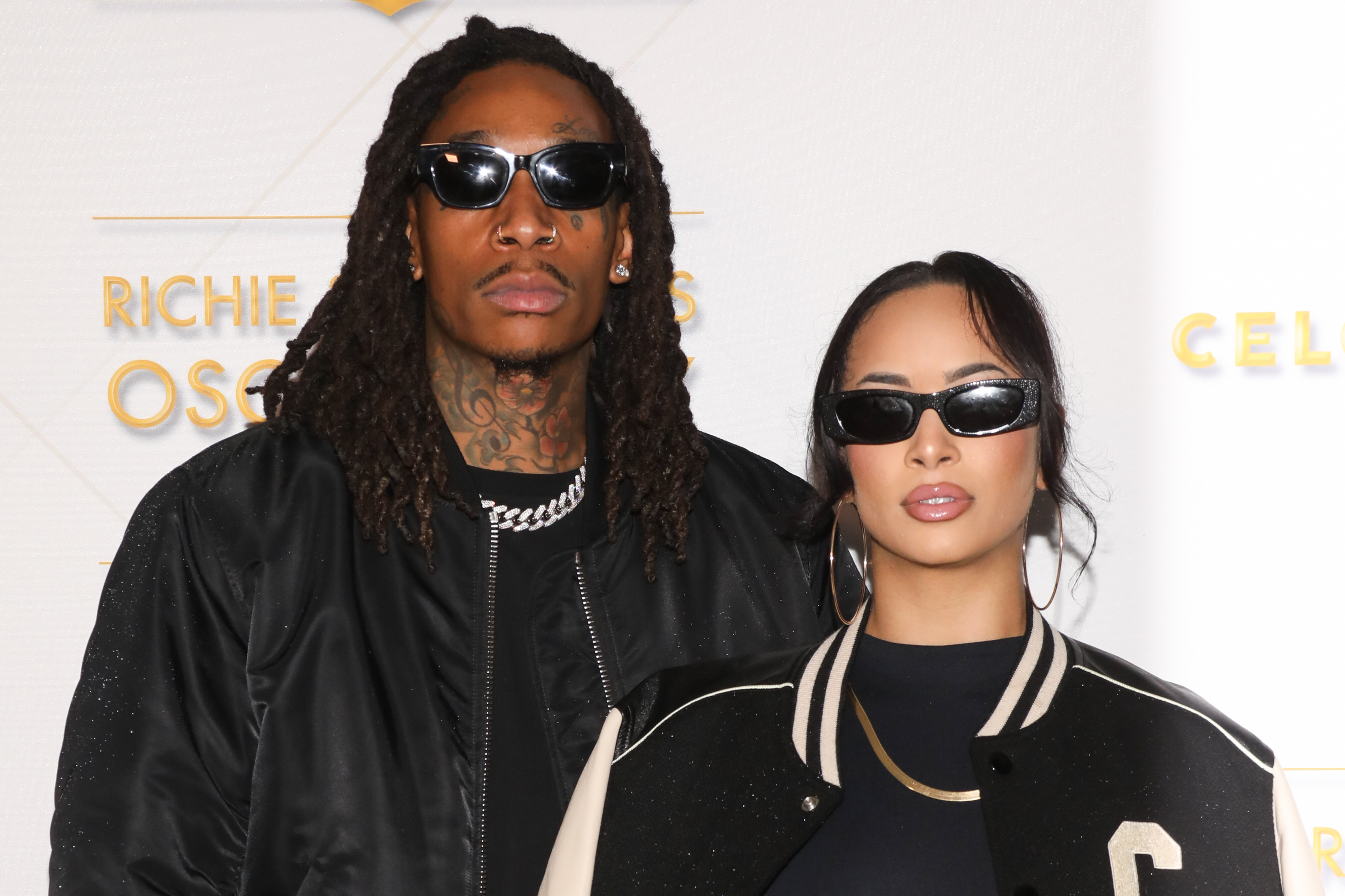 Wiz Khalifa and Aimee Aguilar at Darren Dzienciol and Richie Akiva's Annual Oscar Pre-Party on March 10, 2023, in Bel Air, California. | Source: Getty Images