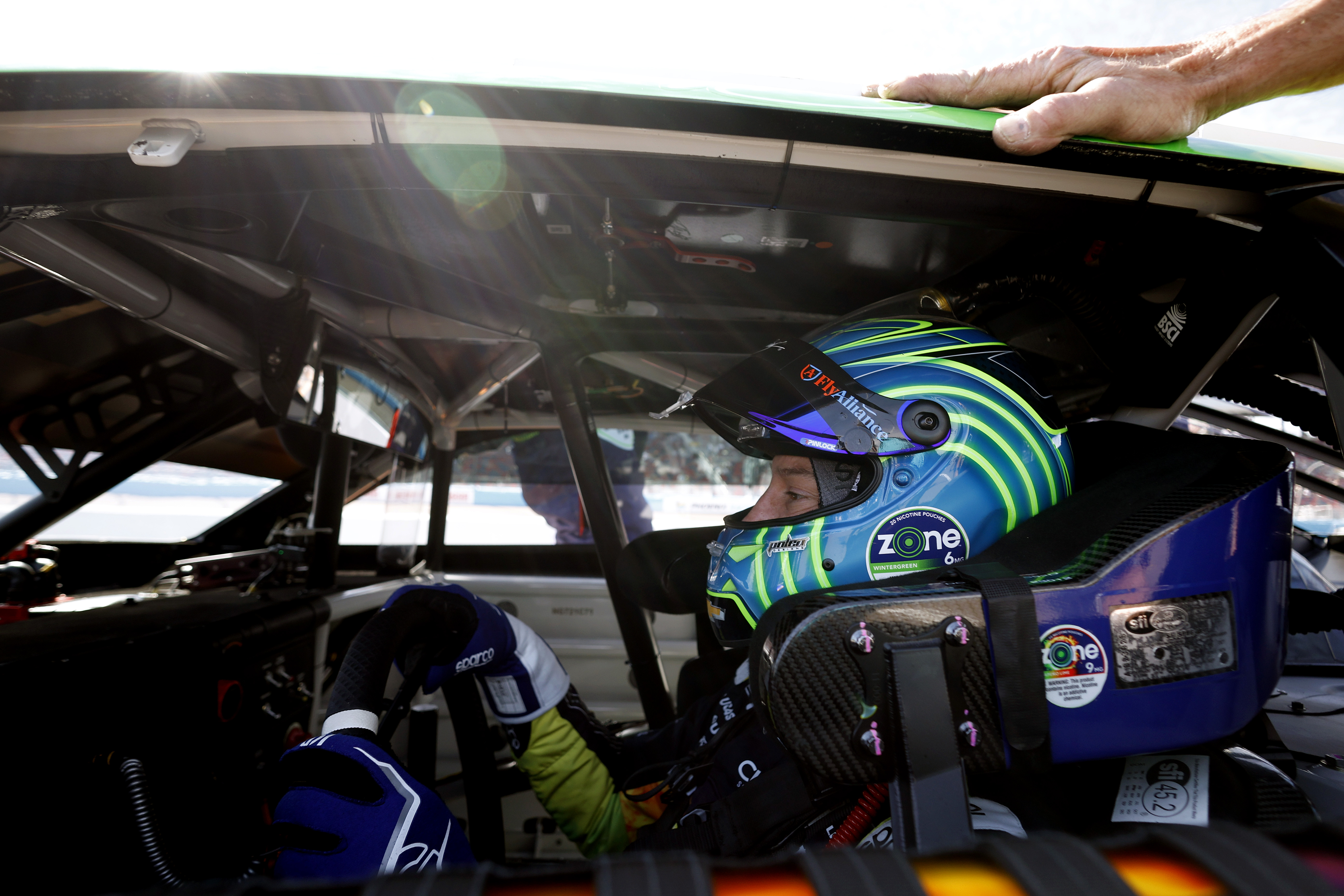 Kyle Busch sits in his car during qualifying for the NASCAR Cup Series Straight Talk Wireless 500 at Phoenix Raceway in Avondale, Arizona, on March 7, 2026 | Source: Getty Images
