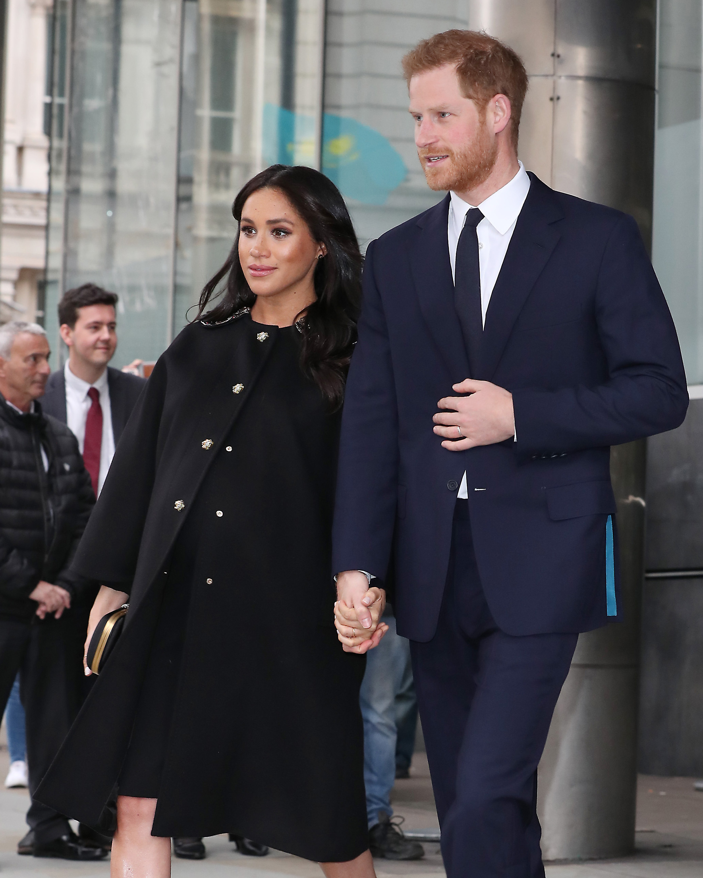 Meghan Markle and Prince Harry visiting New Zealand House to sign the book of condolence in London, England on March 19, 2019. | Source: Getty Images