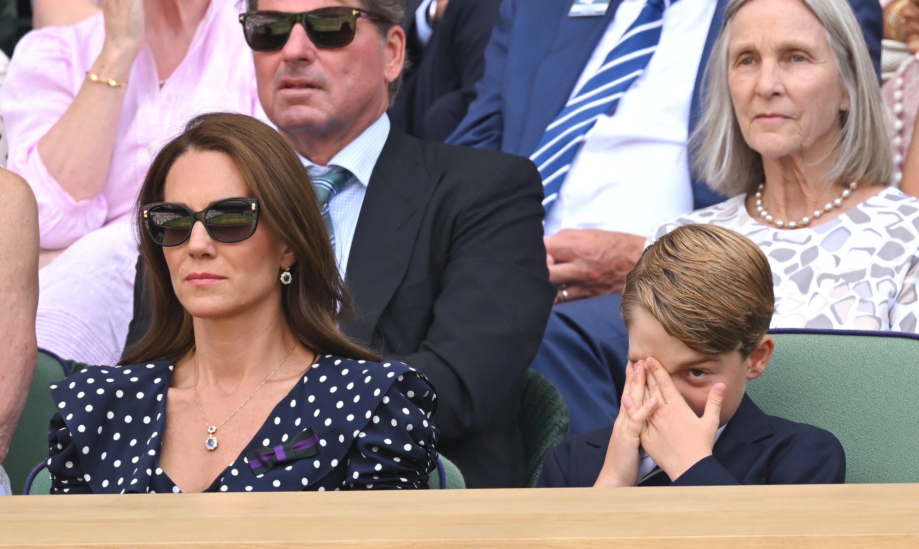 Kate Middleton, Duchess of Cambridge and Prince George attend the Men's Singles final at All England Lawn Tennis and Croquet Club on July 10, 2022 in London, England.︳Source: Getty Images