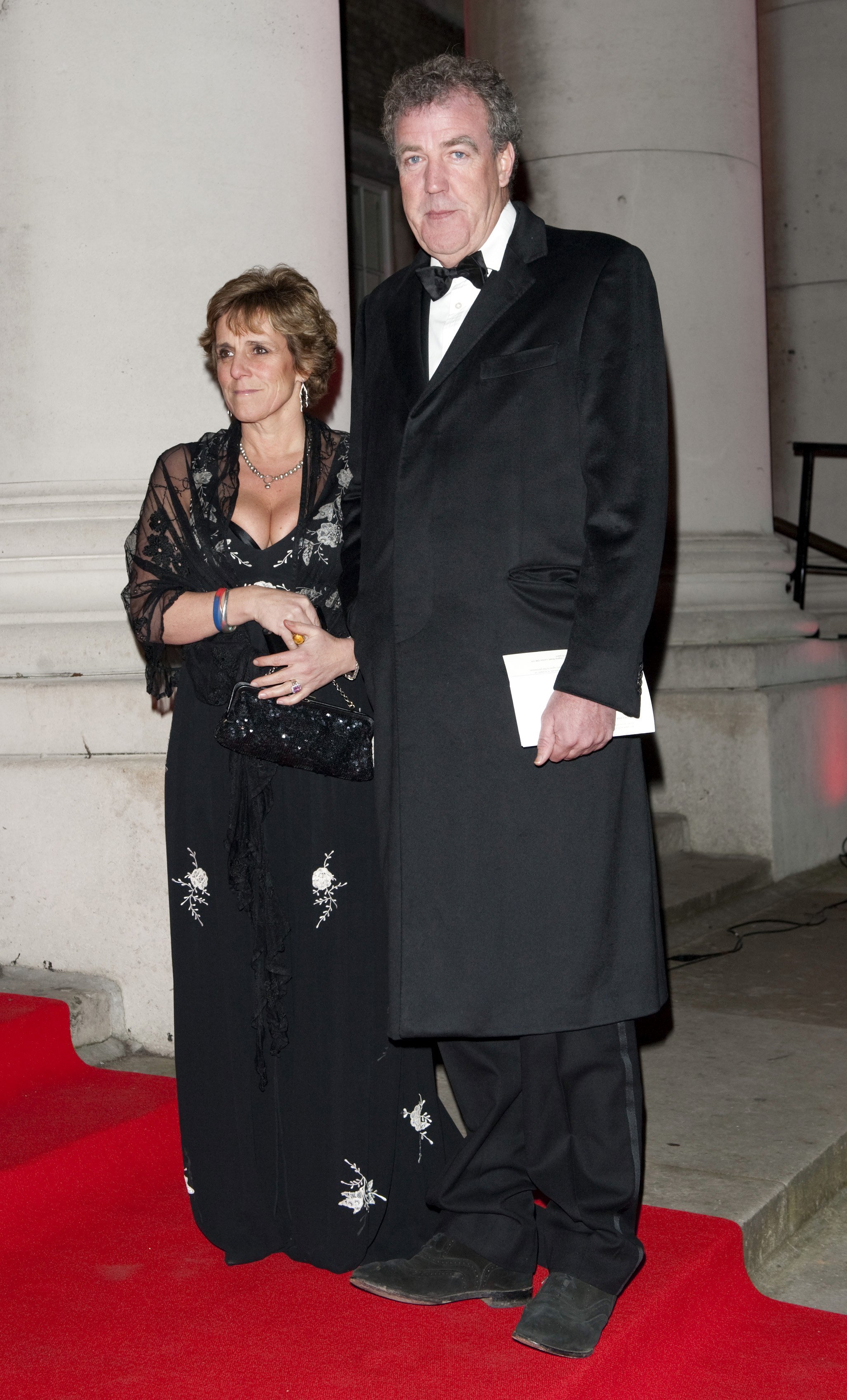 Jeremy Clarkson And Frances Cain are pictured as they arrive at the Sun Military Awards 'A Night Of Heroes' at the Imperial War Museum, on an unspecified date, London, England | Source: Getty Images