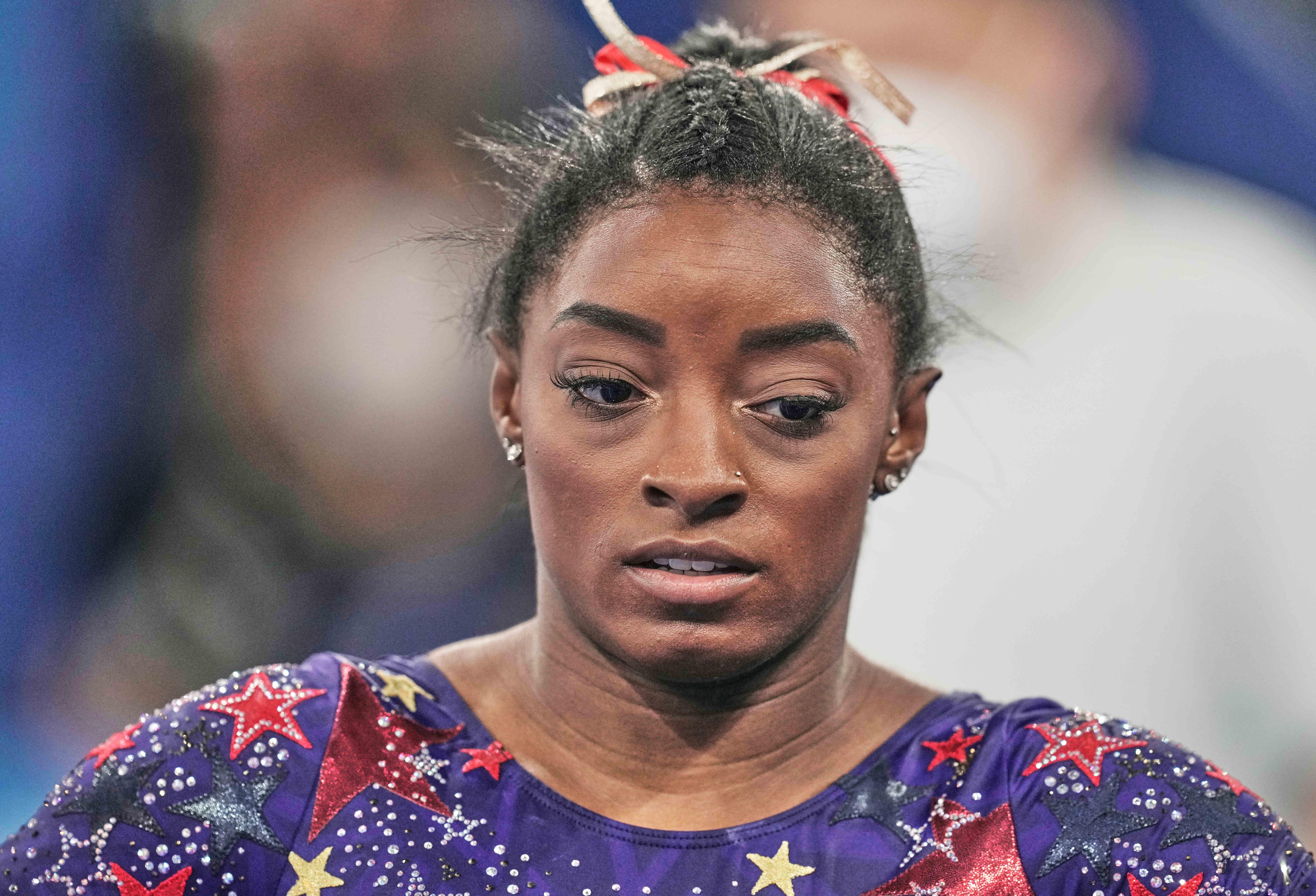 Simone Biles during women's qualification for the Artistic Gymnastics Final at the Tokyo Olympics in Japan on July 25, 2021 | Source: Getty Images