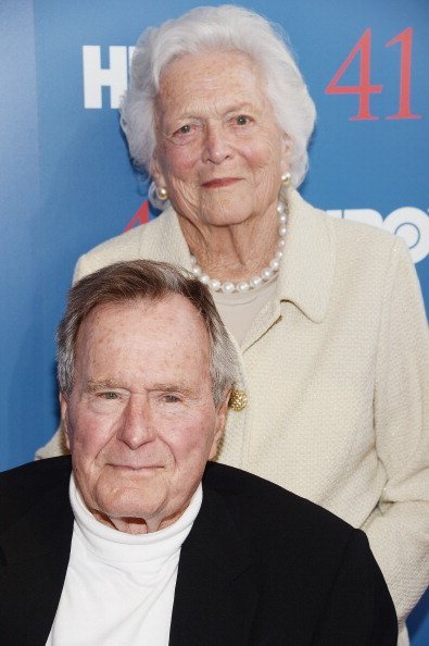 President George H.W. Bush and Barbara Bush at the HBO Documentary special screening of '41' on June 12, 2012 in Kennebunkport, Maine | Photo: Getty Images