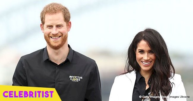 Meghan Markle shows off growing baby bump in regal blue dress with cape while in Fiji with husband