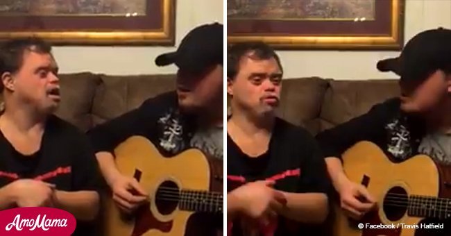 Country star sings moving duet with his uncle who has Down syndrome