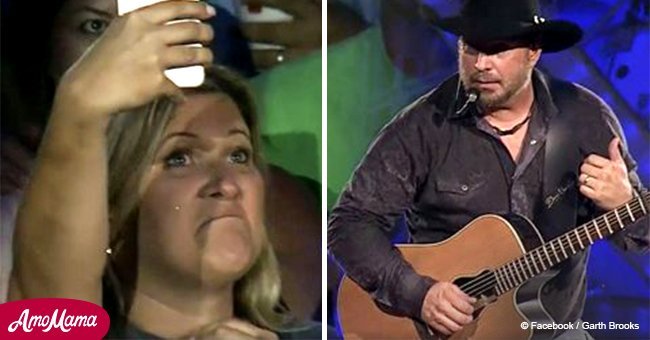 Garth Brooks stops performance after he sees a bride-to-be's message on a sign