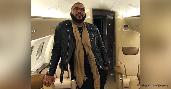 Tyler Perry makes hearts go wild, posing in leather jacket & tight jeans in his private jet