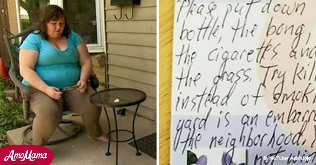 Mom devastated by hateful note from a neighbor. They didn't know how difficult her life is