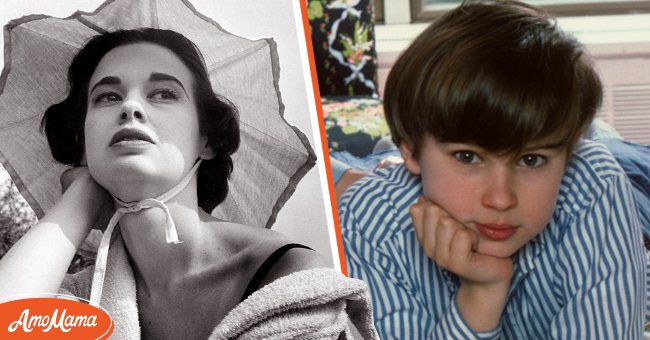 A picture of actress Gloria Vanderbilt [left]. A picture of Gloria's son, Carter Vanderbilt Cooper | Photo: Getty Images