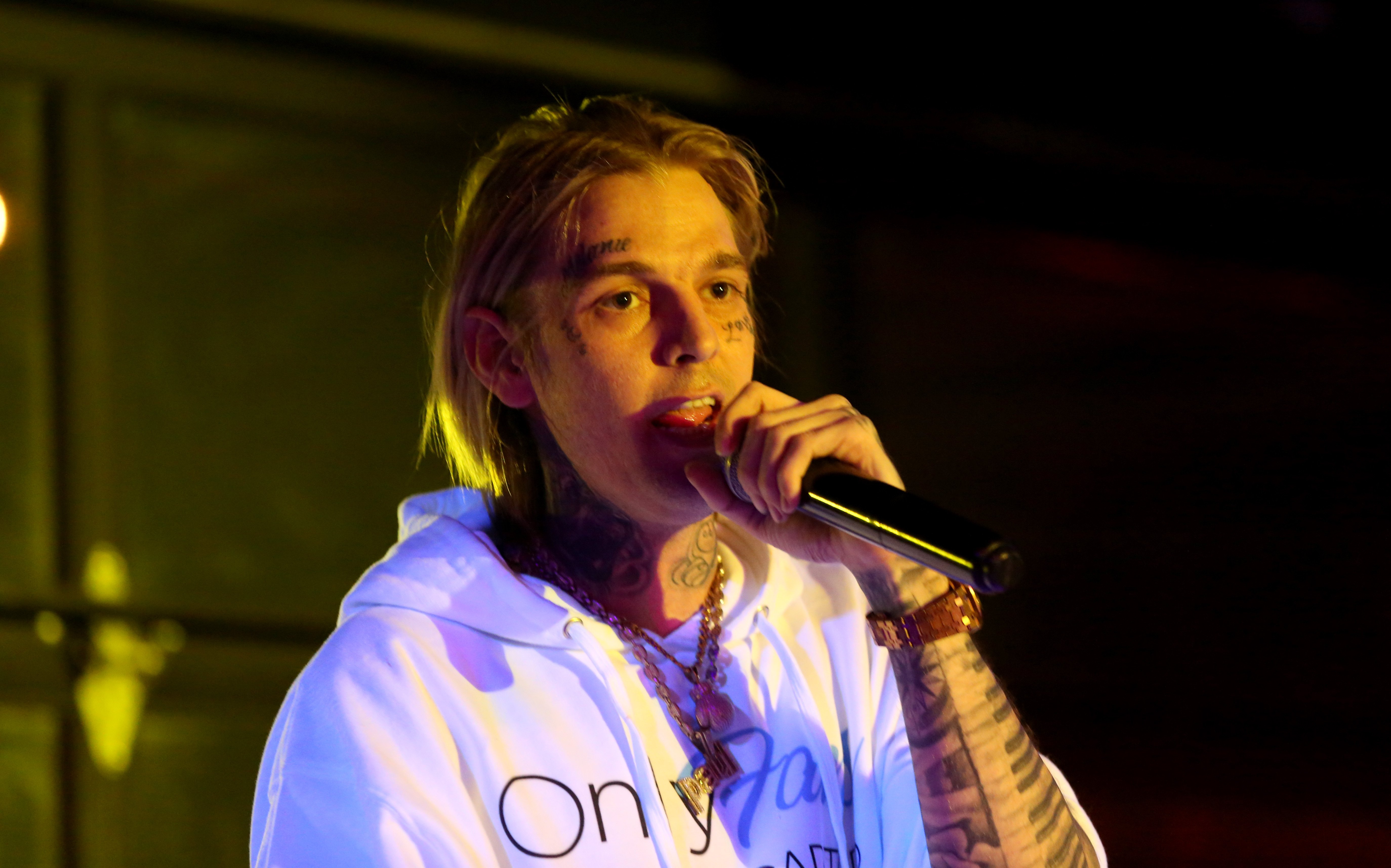 Aaron Carter performs at the "Kings of Hustler" male revue on February 12, 2022, in Las Vegas, Nevada | Source: Getty Images