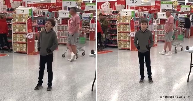 Boy with autism reveals amazing voice as he bursts into song in supermarket