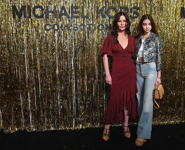 Catherine Zeta-Jones and Carys Zeta Douglas attend the Michael Kors Collection Fall 2019 Runway Show at Cipriani Wall Street in New York City | Photo: Getty Images