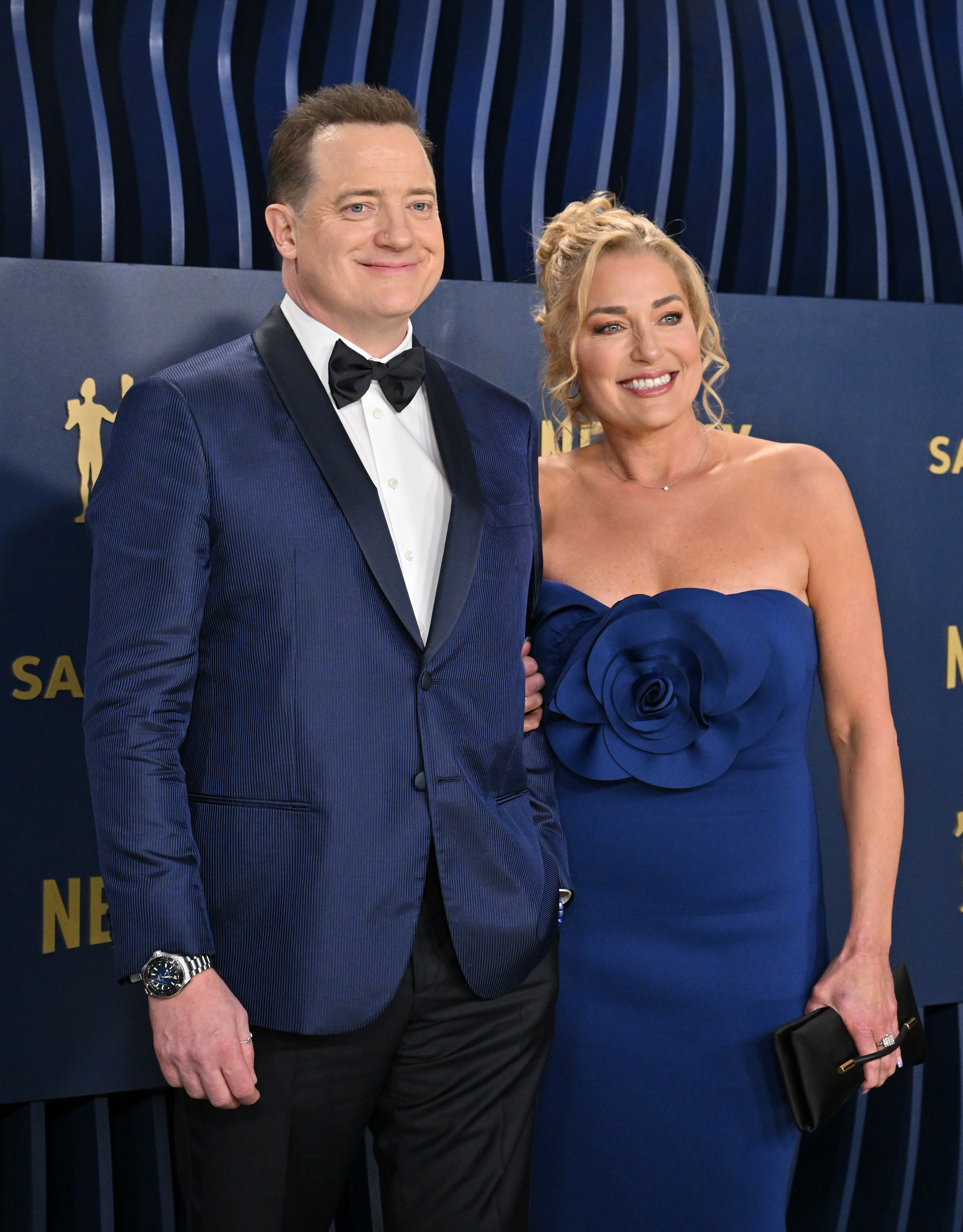 Brendan Fraser and Jeanne Moore at the 30th Annual Screen Actors Guild Awards on February 24, 2024 in Los Angeles, California. | Source: Getty Images