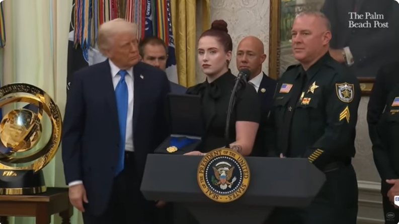 Donald Trump and Alexandria Diaz, from a post dated May 21, 2025 | Source: Youtube/@PalmBeachPost