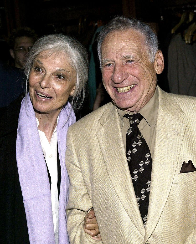 Anne Bancroft and Mel Brooks at the opening night party for "Squeeze Box" in, 2004 in New York. │Source: Getty Images  
