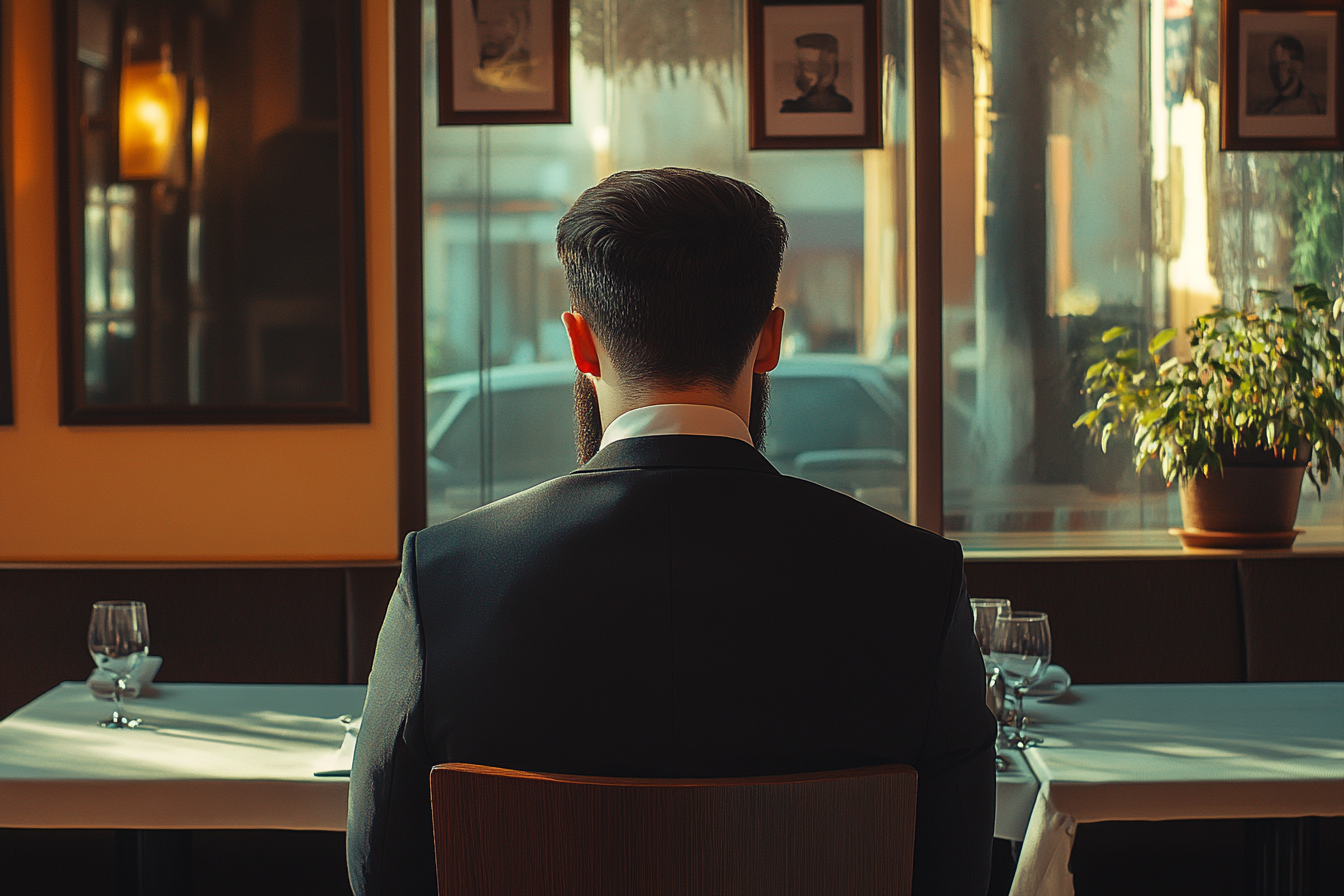 A man in a restaurant | Source: Midjourney