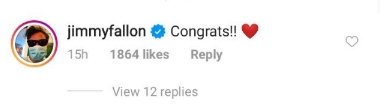 Jimmy Fallon congratulates Gwen Stefani and Blake Shelton on their engagement. | Source: Instagram/gwenstefani.