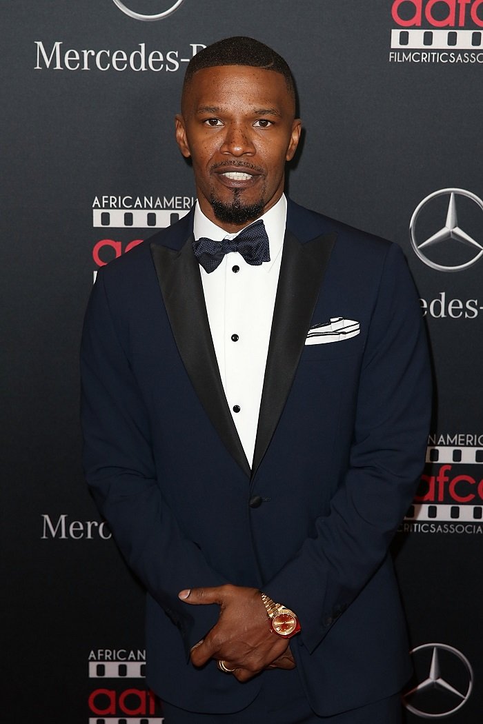 Jamie Foxx arrives at the Mercedes-Benz and African American Film Critics Association Oscar viewing party at Four Seasons Hotel Beverly Hills on February 28, 2016 in Los Angeles, California. I Image: Getty Images