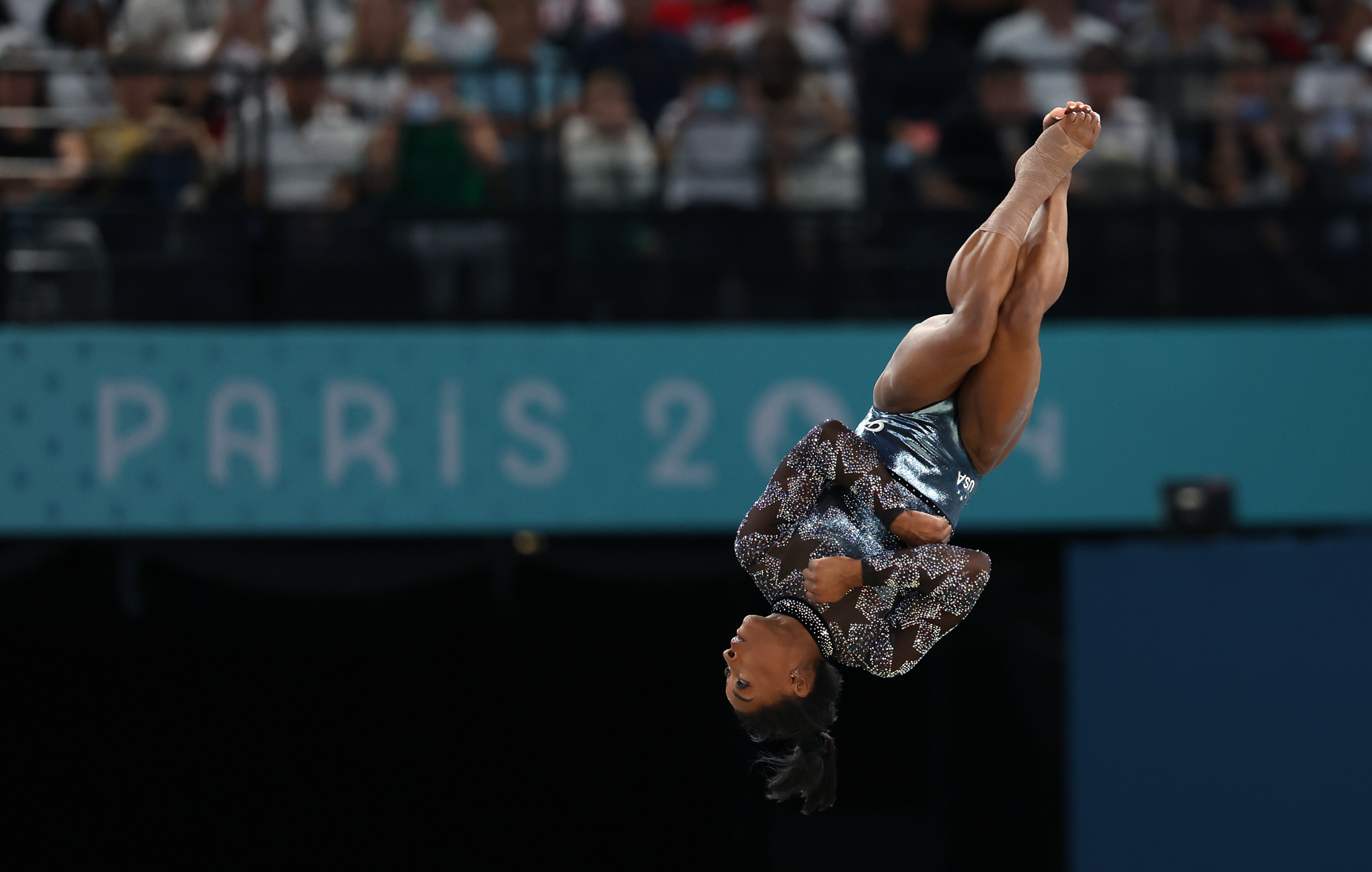 Simone Biles during the Artistic Gymnastics Women's Qualification in Paris, France on July 28, 2024 | Source: Getty Images