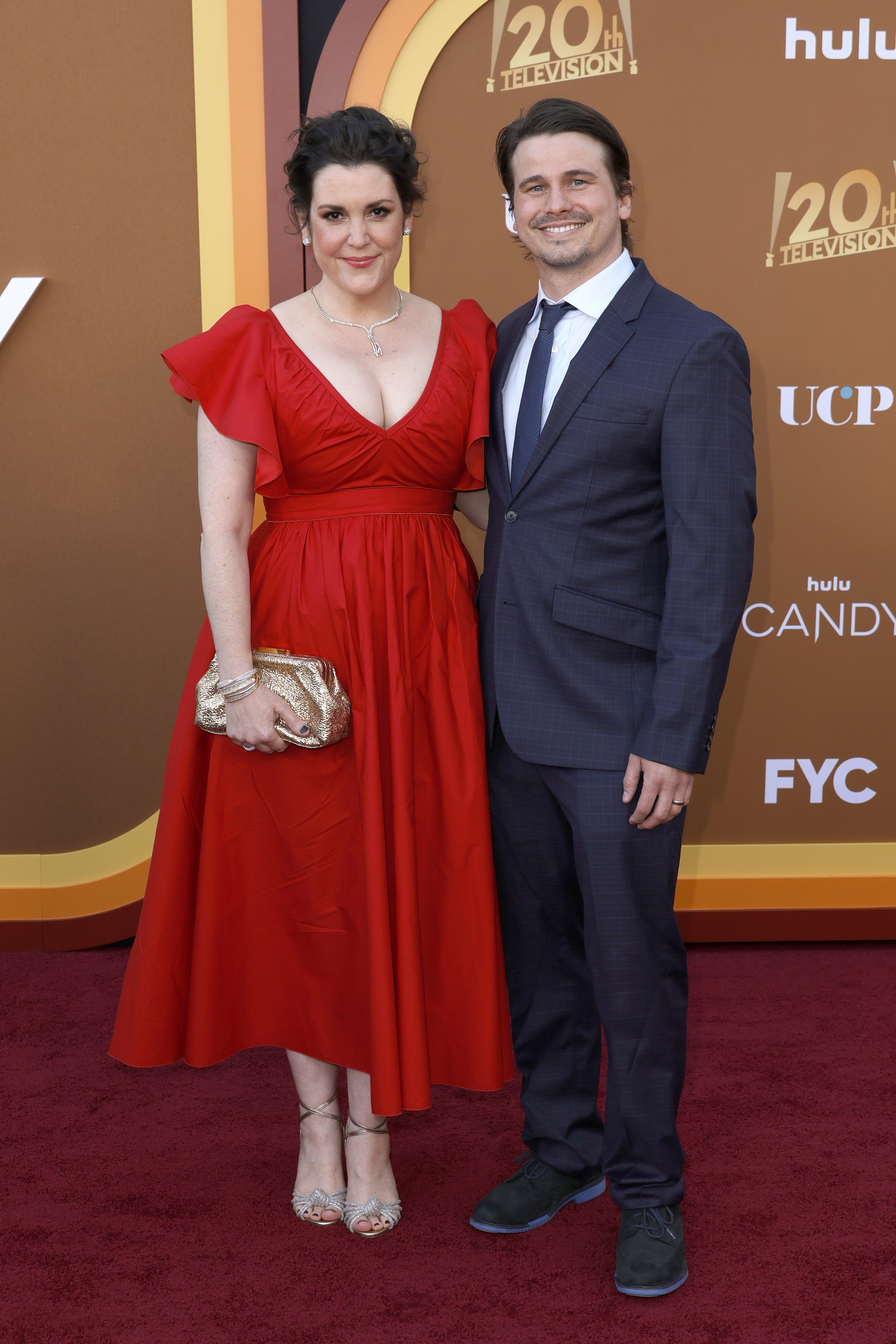 Melanie Lynskey and Jason Ritter attend the Los Angeles Premiere FYC Event for Hulu's "Candy" at El Capitan Theatre on May 09, 2022 in Los Angeles, California | Source: Getty Images