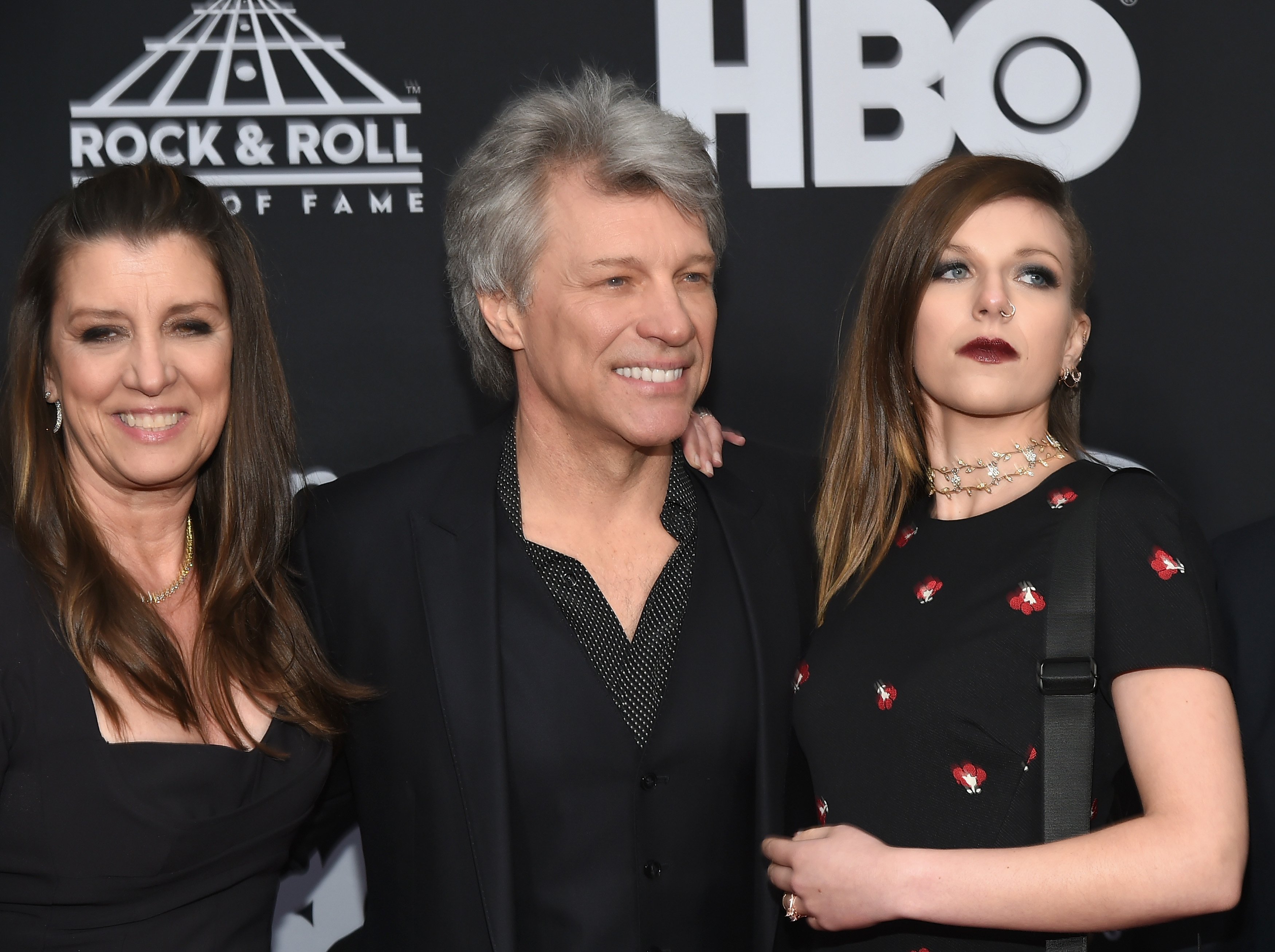 Dorothea Hurley, Jon Bon Jovi and Stephanie Rose Bongiovi at the 33rd Annual Rock & Roll Hall of Fame Induction Ceremony. | Source: Getty Images