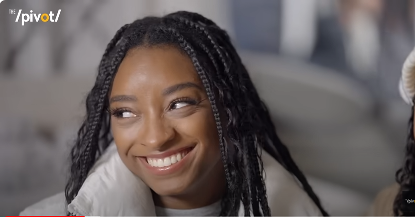 Simone Biles on "The Pivot" podcast, posted on December 19, 2023 | Source: YouTube/@thepivotpodcast