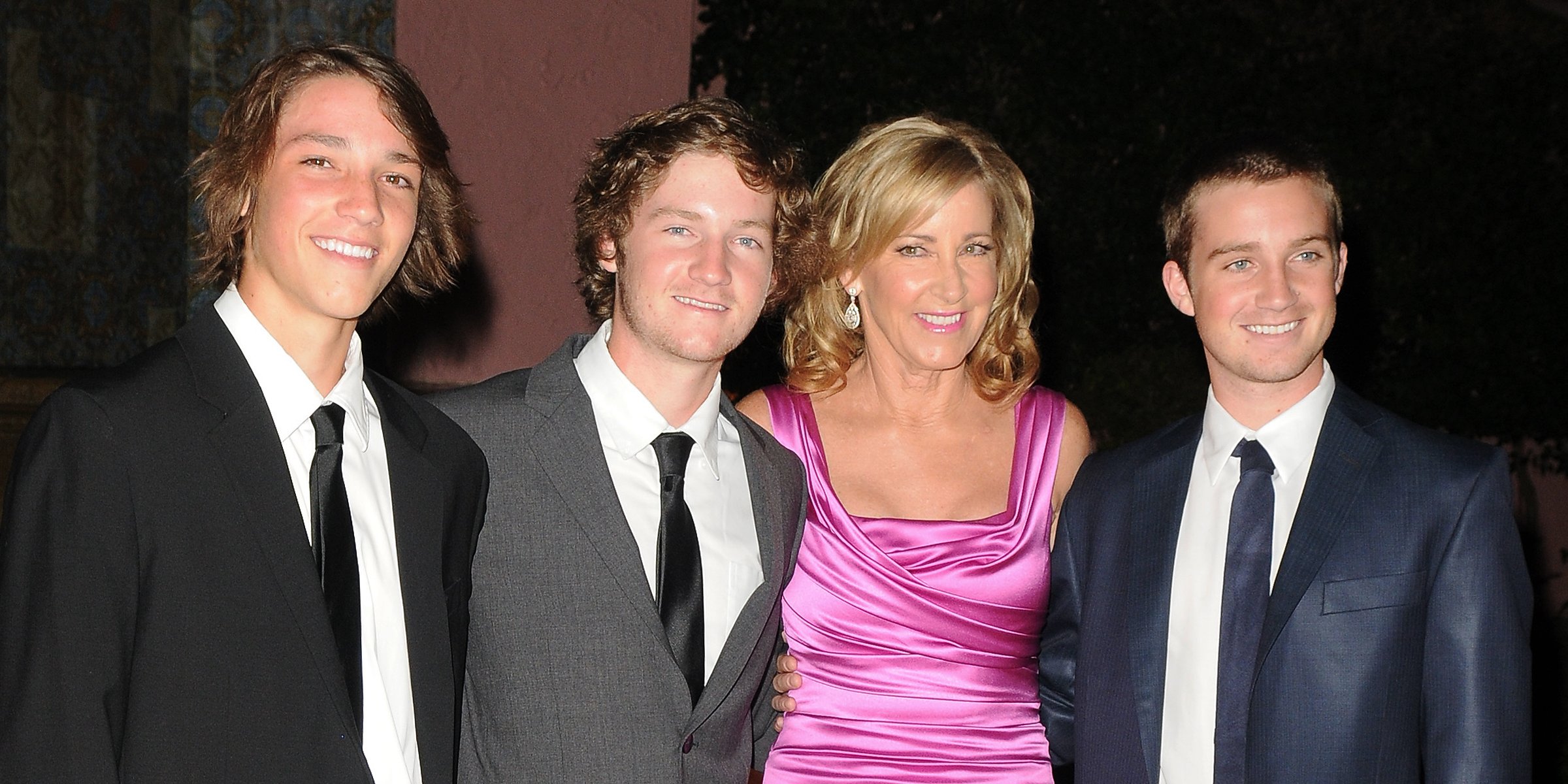 Chris Evert and her sons, 2012 | Source: Getty Images
